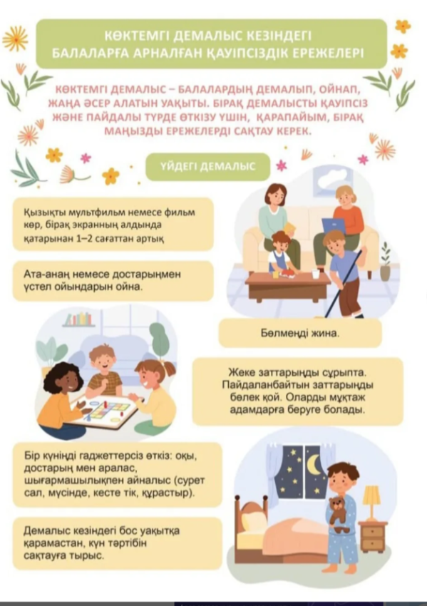 Көктемгі демалыс кезеңіндегі қауіпсіздік...